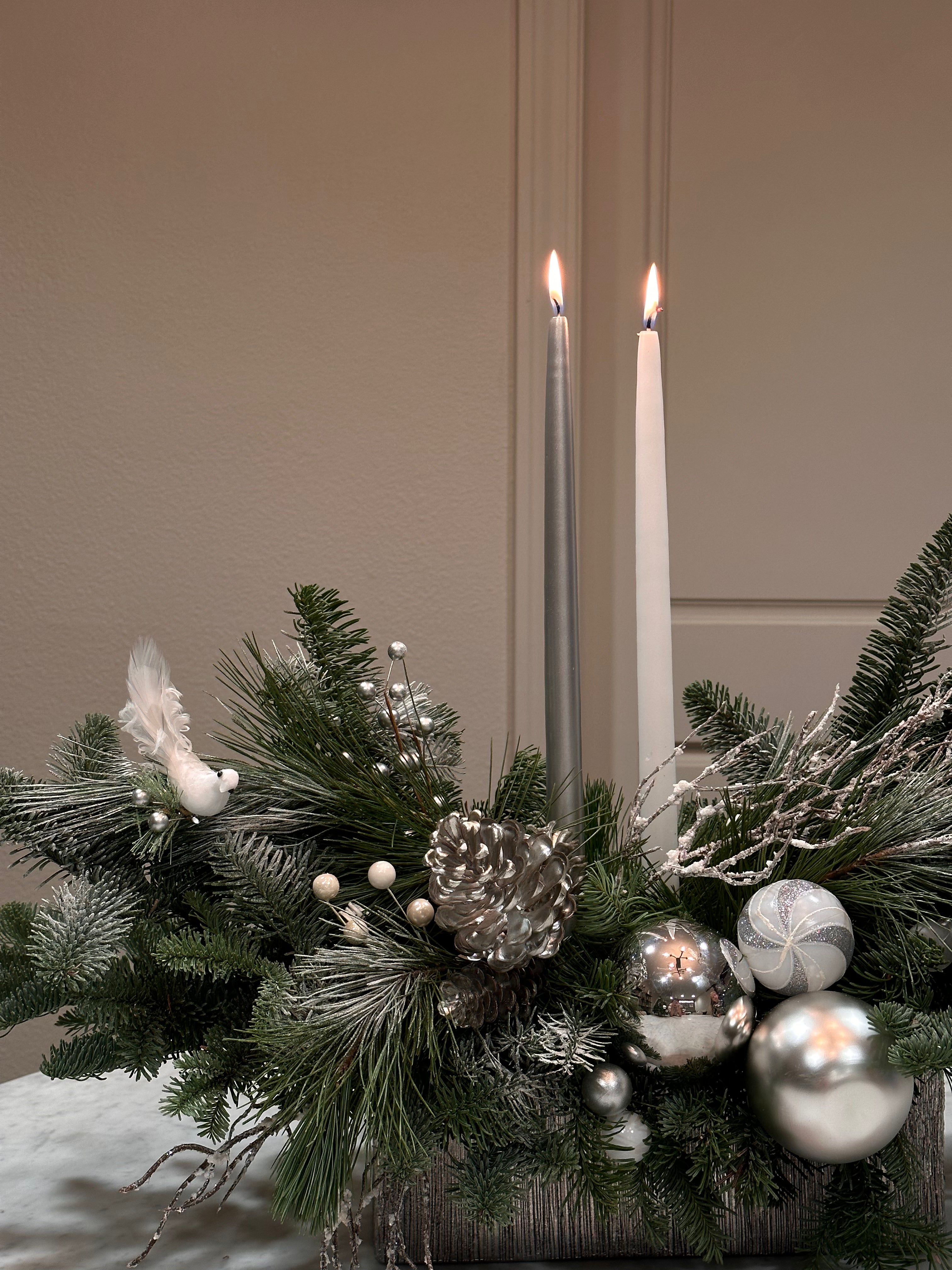 No 1038. Silver Christmas arrangement